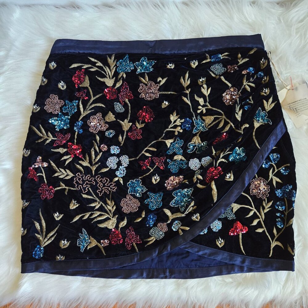 Tularosa Aldina Beaded Mini Skirt